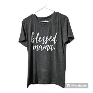 Womens boutique blessed mama tee!